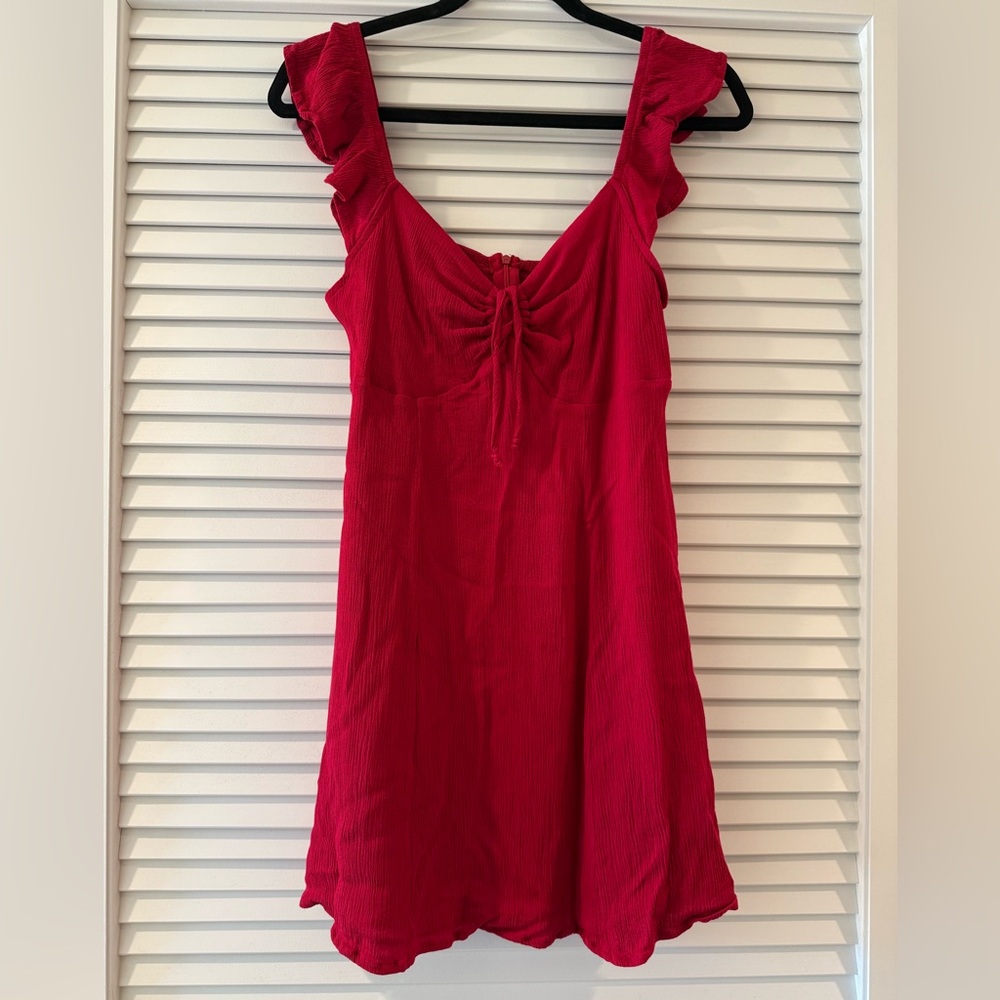 Red Tie-Front Sundress
